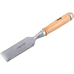 Formão chanfrado reto 1.1/2", com cabo de madeira, NOVE54