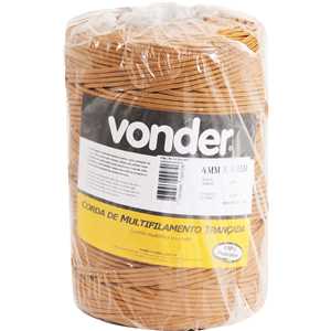 Corda caminhoneiro trançada, 4 mm x 405 m, ouro, VONDER
