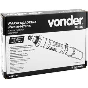 Parafusadeira pneumática encaixe de 1/4", com acionamento por pressão, PRV 440, VONDER PLUS
