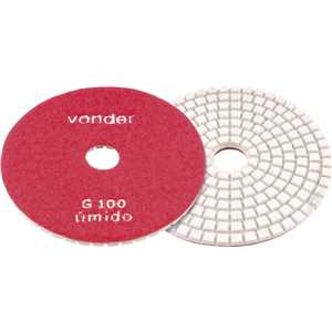 Disco de lixa diamantado com costado em pluma 4", grão 100, VONDER