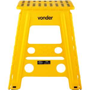 Banqueta plástica dobrável, amarela, altura 450 mm, VONDER