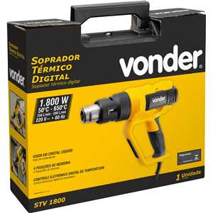 Soprador térmico digital, 1.800 W, 220 V~, STV 1800 VONDER