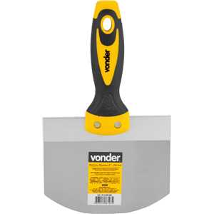 Espátula redonda 6" - 150 mm em aço inox, para balde, VONDER