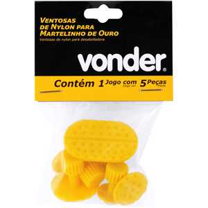 Ventosas de nylon para martelinho de ouro, 5 peças, VONDER