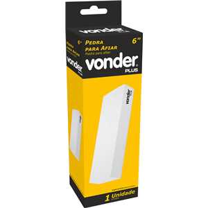 Pedra para afiar, 6", retangular, G2.000, VONDER PLUS
