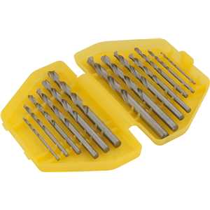Jogo de brocas de aço rápido DIN 338, 1/16" a 1/4", com 13 peças, VONDER