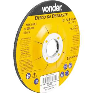 Disco de desbaste 115,0 mm x 5,0 mm x 22,23 mm, DBV, VONDER