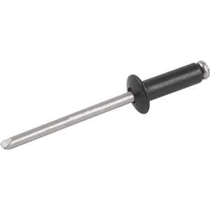 Rebite de repuxo 3,2 mm x 16,0 mm, preto, 316, caixa com 1.000 peças VONDER