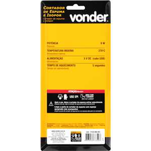Cortador de espuma e isopor, 6 W, USB, CEV 060 VONDER