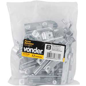 Fecho redondo 3", 76,2 mm, zincado, VONDER
