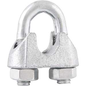 Clips para cabo de aço 1/2" - 12,70 mm, cartela com 2 peças, VONDER