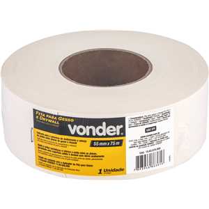 Fita para gesso e drywall 55 mm x 75 m, VONDER