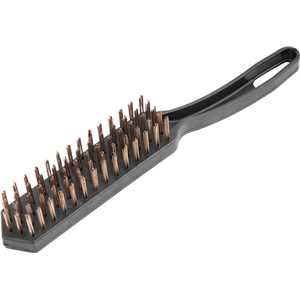 Escova manual com cerdas de aço, 5 fileiras, com cabo de plástico, VONDER