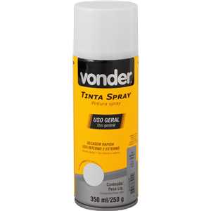 Tinta em spray branco fosco, 350 ml/250 g, VONDER