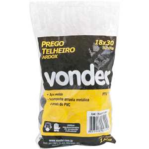Prego telheiro ardox 18 x 30, polido, VONDER