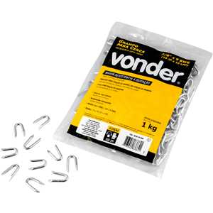 Grampo para cerca 7/8" x 9 BWG (19 x 10 (JP x LPP)), galvanizado, VONDER