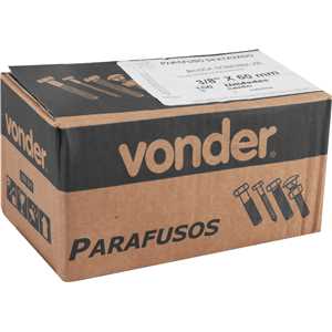 Parafuso sextavado rosca soberba 3/8" x 60 mm, VONDER