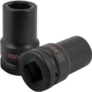 Soquete sextavado longo de impacto, 28 mm, encaixe de 1", VONDER