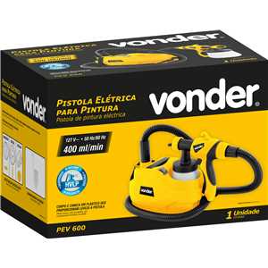 Pistola elétrica para pintura, 127 V~, PEV 600 VONDER