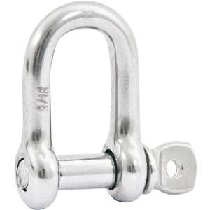 Manilha reta para cabo de aço 3/16", aço inox, VONDER