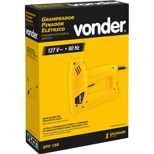Grampeador / pinador elétrico GPE 168, 127 V~, VONDER