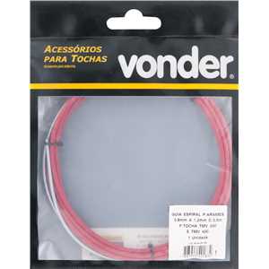 Guia espiral para arames de 0,8 mm a 1,2 mm, com 3,5 m, para tochas TMV 250/300 /400 VONDER