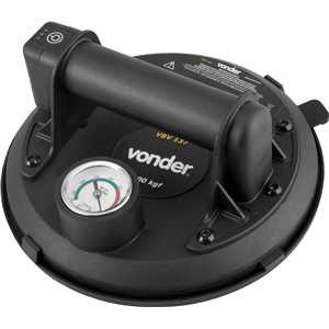 Ventosa 203 mm, com bomba de vácuo a bateria 3,7 V recarregável, 100 kgf, VBV 137, VONDER