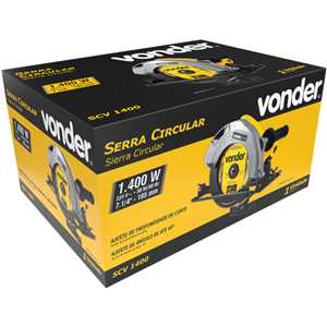 Serra circular 7.1/4", 1.400 W, SCV 1400, 220 V~ VONDER