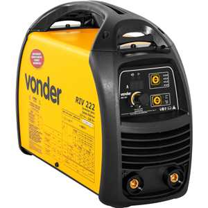 Inversor para solda com eletrodo e TIG, 200 A, RIV 222, com display digital, monofásico, 127 V~ - 220 V~ - Seleção automática, VONDER.