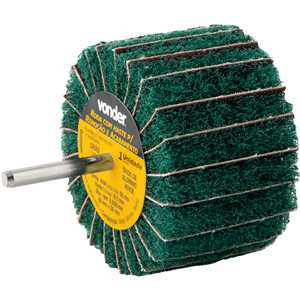 Roda com haste para remoção e acabamento, 80 mm x 50 mm, grão 180, VONDER