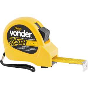 Trena curta de aço 7,5 m x 25 mm VONDER