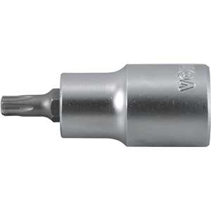 Soquete hexalobular macho T-30, encaixe 1/2", VONDER