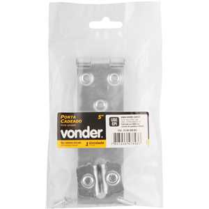 Porta cadeado zincado 5" - 127 mm, encartelado, VONDER