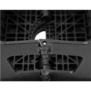 Banqueta plástica dobrável, preta, altura 220 mm, VONDER