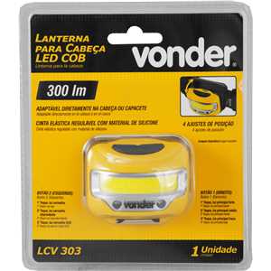 Lanterna de LED para cabeça, LED COB, LCV 303 VONDER
