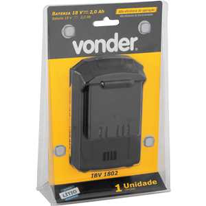 Bateria 18 V, íons de lítio, linha intercambiável, 2 Ah, IBV 1802 VONDER
