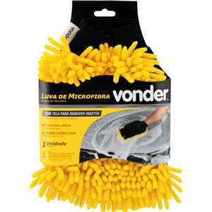 Luva multiuso para limpeza, em microfibra, com tela para remover insetos, VONDER