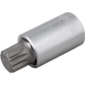 Soquete multidentado, curto, com encaixe de 1/2", M16, VONDER
