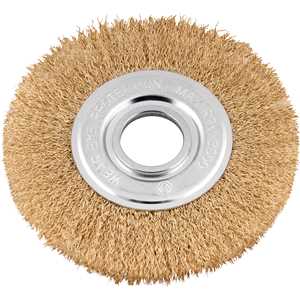 Escova circular aço latonado, 6" x 1/2" (152,4 mm x 12,7 mm), com bucha de redução, VONDER