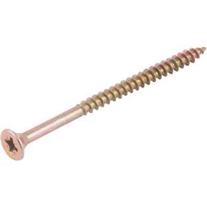 Parafuso madeira chipboard, cabeça chata, fenda cruzada/pozidrive, 6,0 mm x 90,0 mm, VONDER