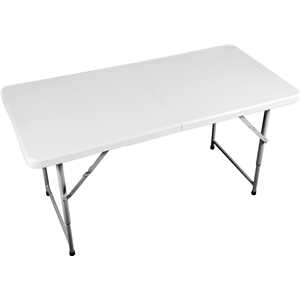 Mesa dobrável retangular, 120 cm, branca, VONDER