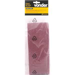 Cinta de lixa 100,0 mm x 610,0 mm, G 80, embalagem com 10 peças, VONDER