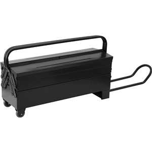 Caixa metálica sanfonada para ferramentas, com 5 gavetas, 60 cm x 19 cm x 20 cm, com roda, VONDER
