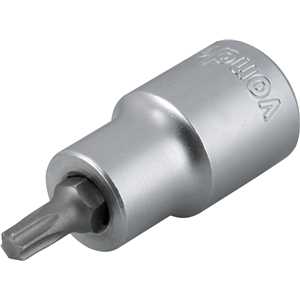 Soquete hexalobular macho T-30, encaixe 1/2", VONDER