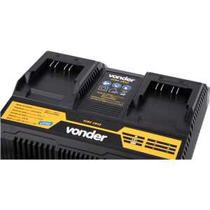 Carregador de bateria duplo, 18 V, linha intercambiável, carregamento rápido, ICBV 1842, VONDER