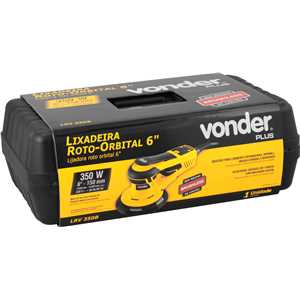 Lixadeira roto-orbital 6", 350 W LRV 350B, 127 V~, VONDER PLUS