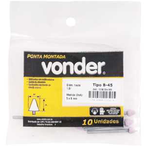 Ponta montada B-45 haste 1/8" VONDER