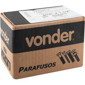 Parafuso sextavado 8.8 (GRAU 5), 5/16" x 1.1/2", rosca total, UNC, VONDER