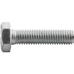 Parafuso sextavado zincado 10 mm x 40 mm, MA, rosca total, VONDER