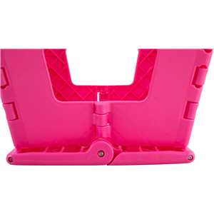 Banqueta plástica dobrável, rosa, altura 220 mm, VONDER